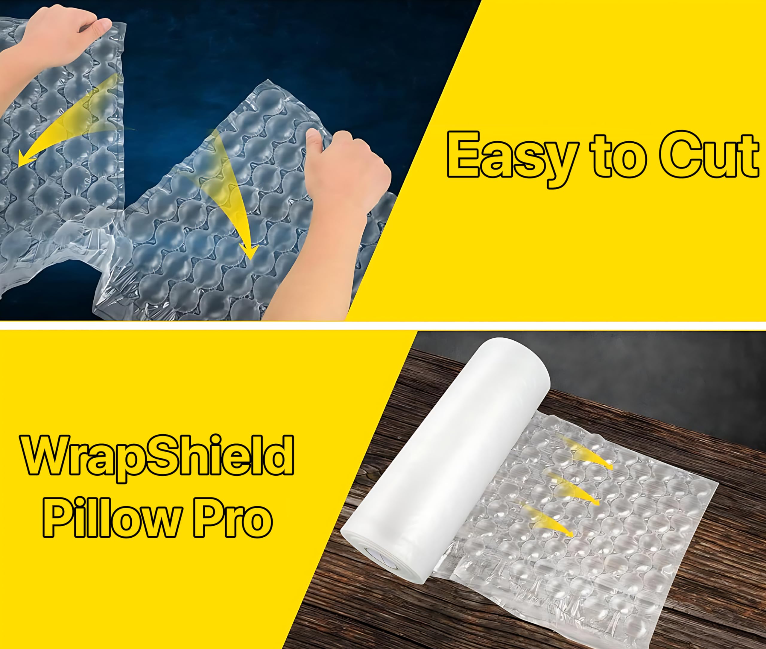 Pokanic Bubble Wrap Air Cushion Roll Inflatable Pillow Bags Film Size 16 x 13 inch, Length 985 ft Packing Shipping Moving