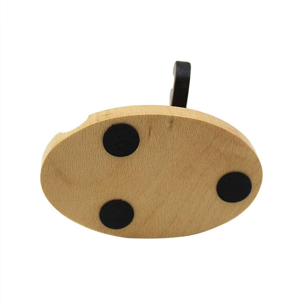 Pokanic Cell Phone Tablet Wooden Stand Dock Holder Cradle Mount Organizer Charger Station Table Desk Room Office School Kitchen Non-Slip Wood