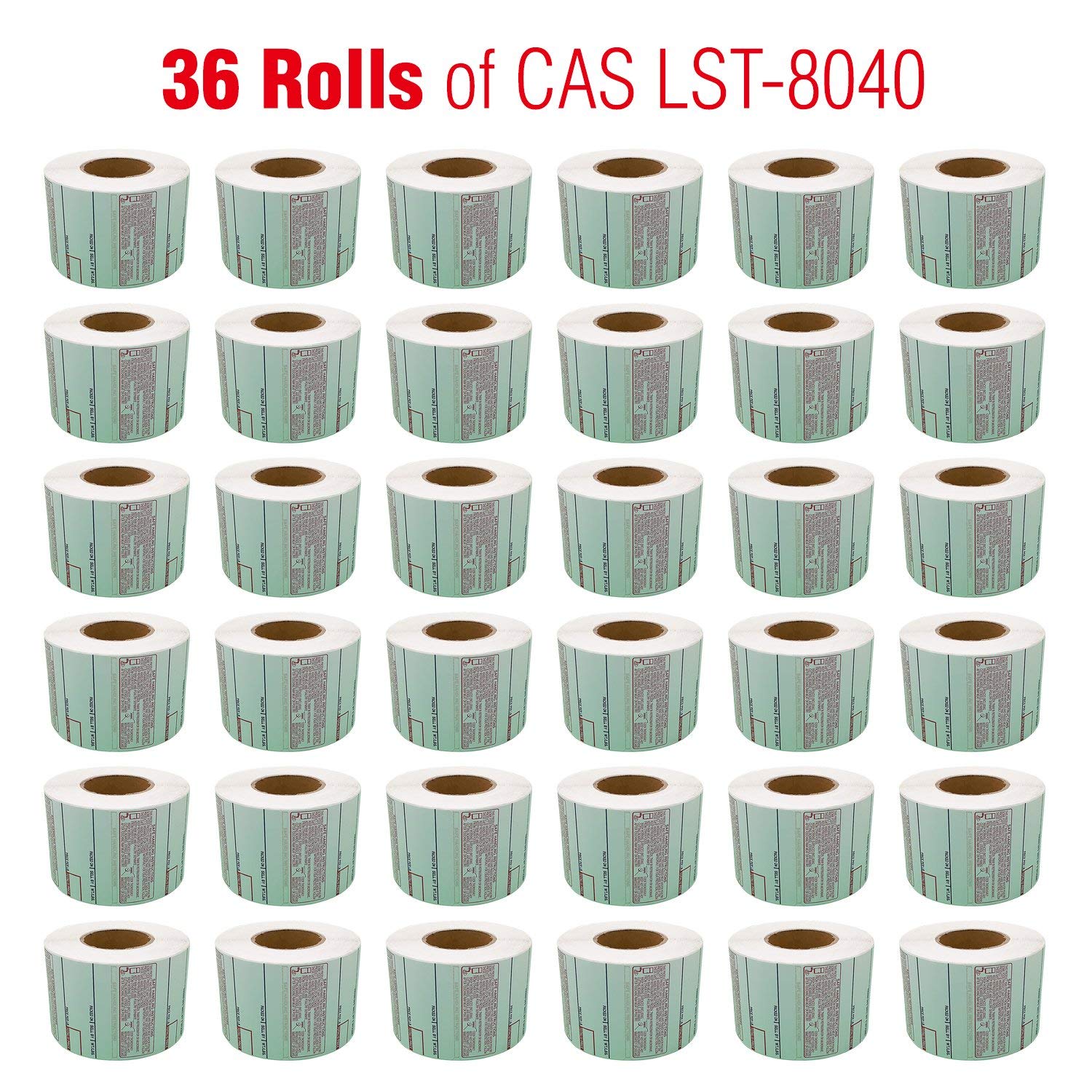 CAS Labels LST Thermal - Printer Printing Scale Compatible with CAS LP-1000 CL-5000 CL-5500 CL-7200, Easy Weigh LS-100, VisionTech DLP-300