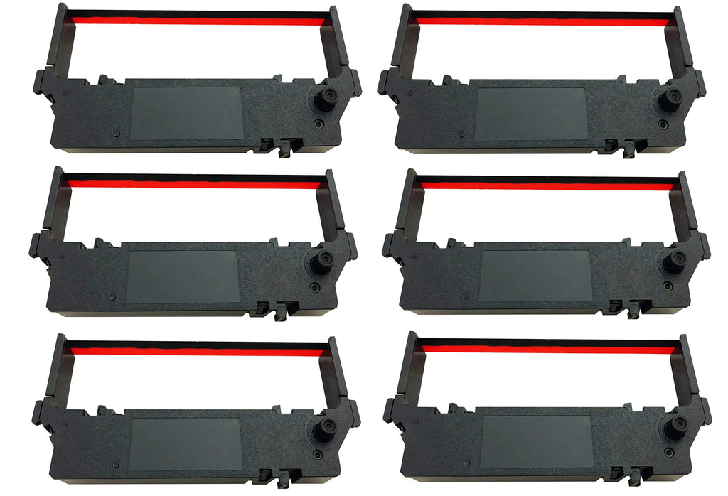 SP-700 Black and Red Ribbon Ink Cartridge Compatible with Star SP-700BR, RC-700BR, SP-712, SP-742 POS Printer Ribbon (6 Pack)