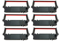 SP-700 Black and Red Ribbon Ink Cartridge Compatible with Star SP-700BR, RC-700BR, SP-712, SP-742 POS Printer Ribbon (6 Pack)