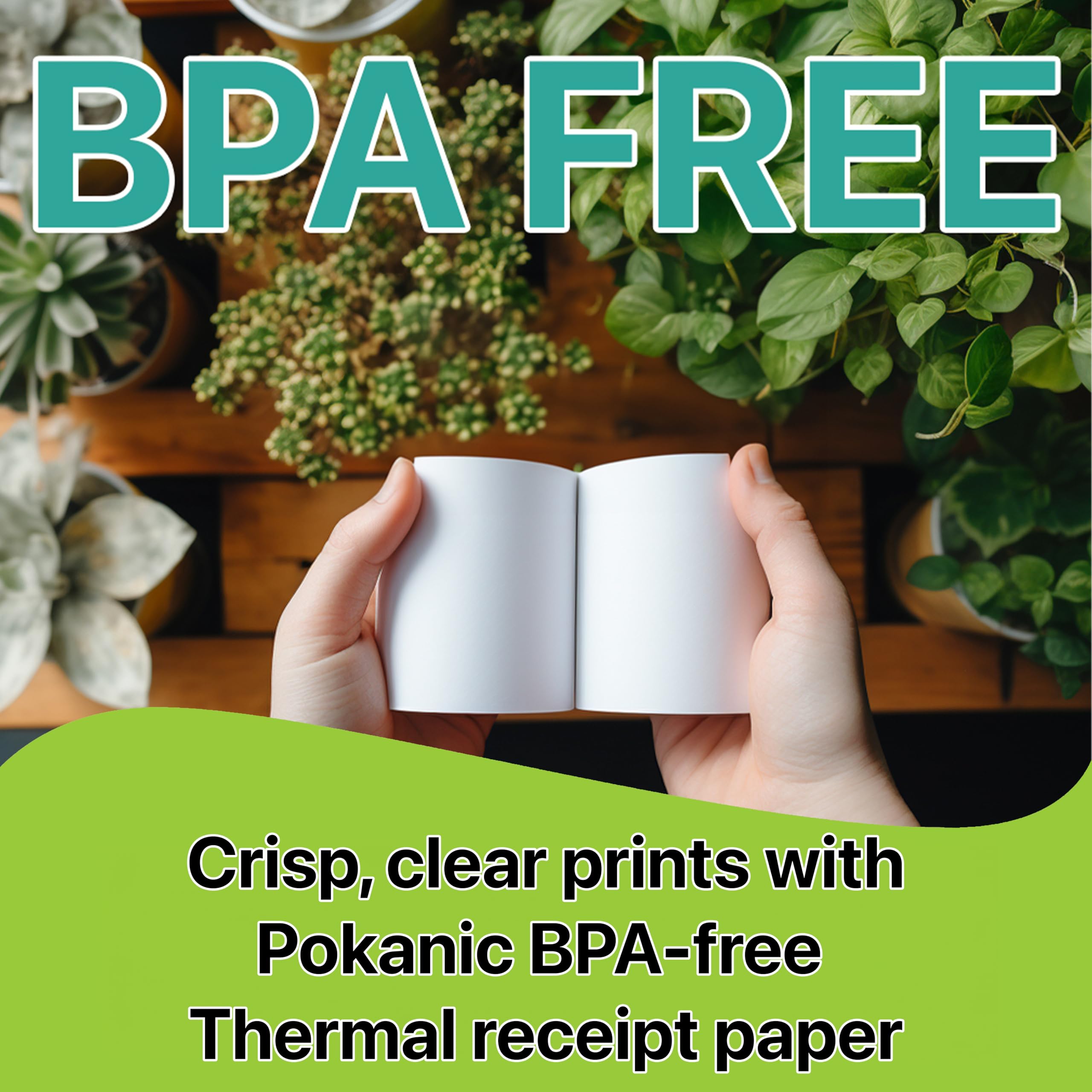 Pokanic Thermal Receipt Paper Rolls [3 1/8/" x 230'] x [30 Rolls] Compatible with Clover Mini Mobile Square POS System Credit Card Machine Calculators Star Printers