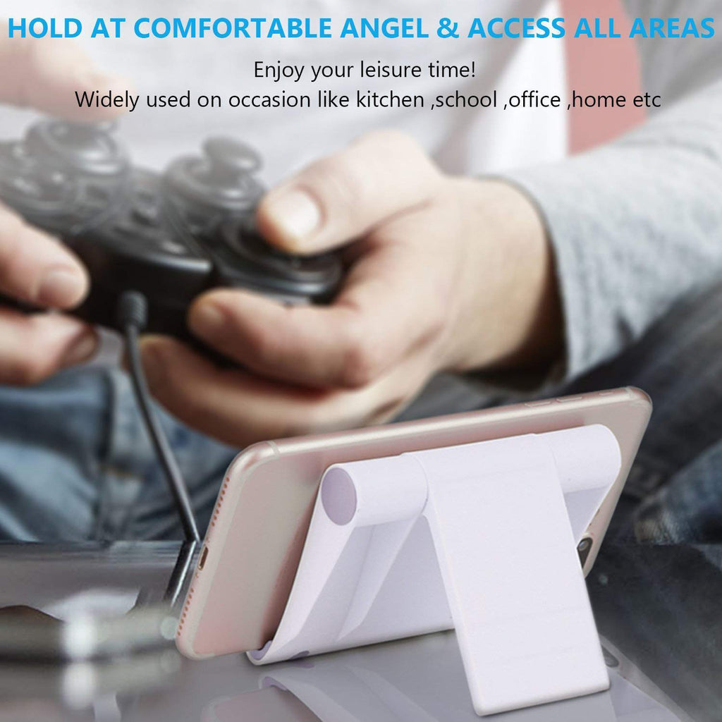 Pokanic Cell Phone Multi-Angle Stand Holder Mount Cradle Organizer Charger Station Tablet Desktop Bed Office School Kitchen Travel Foldable Portable Adjustable Universal Smartphones