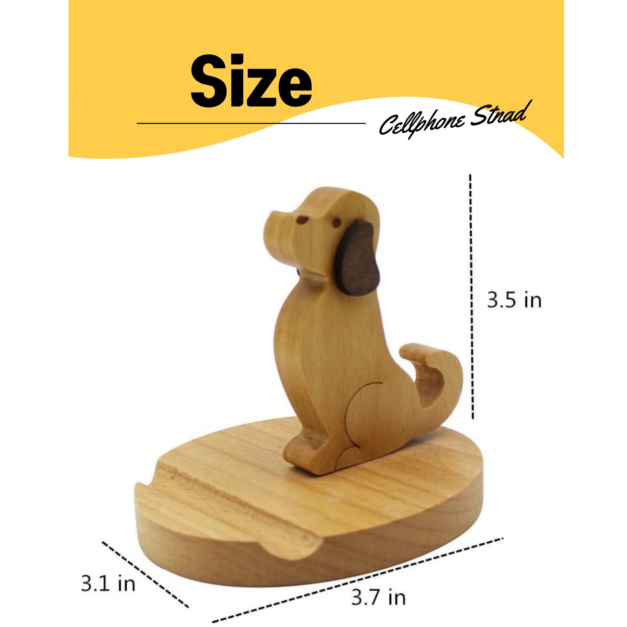 Pokanic Cell Phone Tablet Wooden Stand Dock Holder Cradle Mount Organizer Charger Station Table Desk Room Office School Kitchen Non-Slip Wood