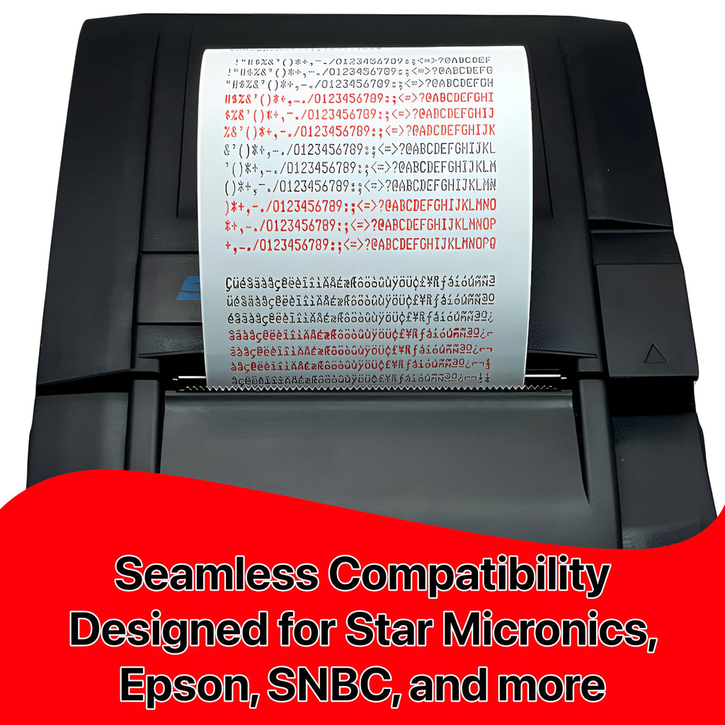 Pokanic SP-700 Ribbon Ink Cartridge Black/Red Replacement POS System Kitchen Printers Compatible with Star Micronics SNBC Epson Bixolon Citizen NCR
