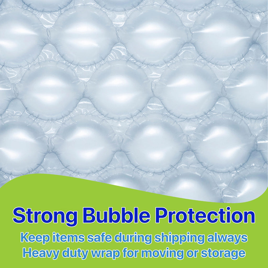 Pokanic Large Bubble Protection Clear Wrap [12 inch x ft] Air Cushion Inflatable Pillow Bags Heavy Duty Wrapping Packing Shipping Moving