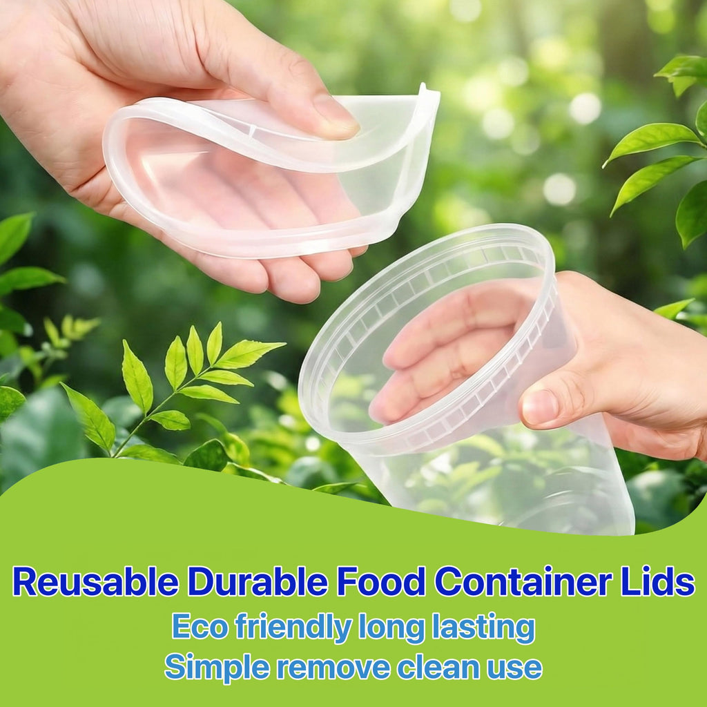 Pokanic Food Storage Containers [50 Set] 16 oz Plastic Deli Containers with Lids Slime Soup Meal Prep Containers | BPA Free | Stackable | Leakproof | Microwave/Dishwasher/Freezer Safe