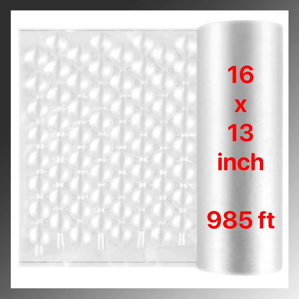 Pokanic Bubble Wrap Air Cushion Roll Inflatable Pillow Bags Film Size 16 x 13 inch, Length 985 ft Packing Shipping Moving