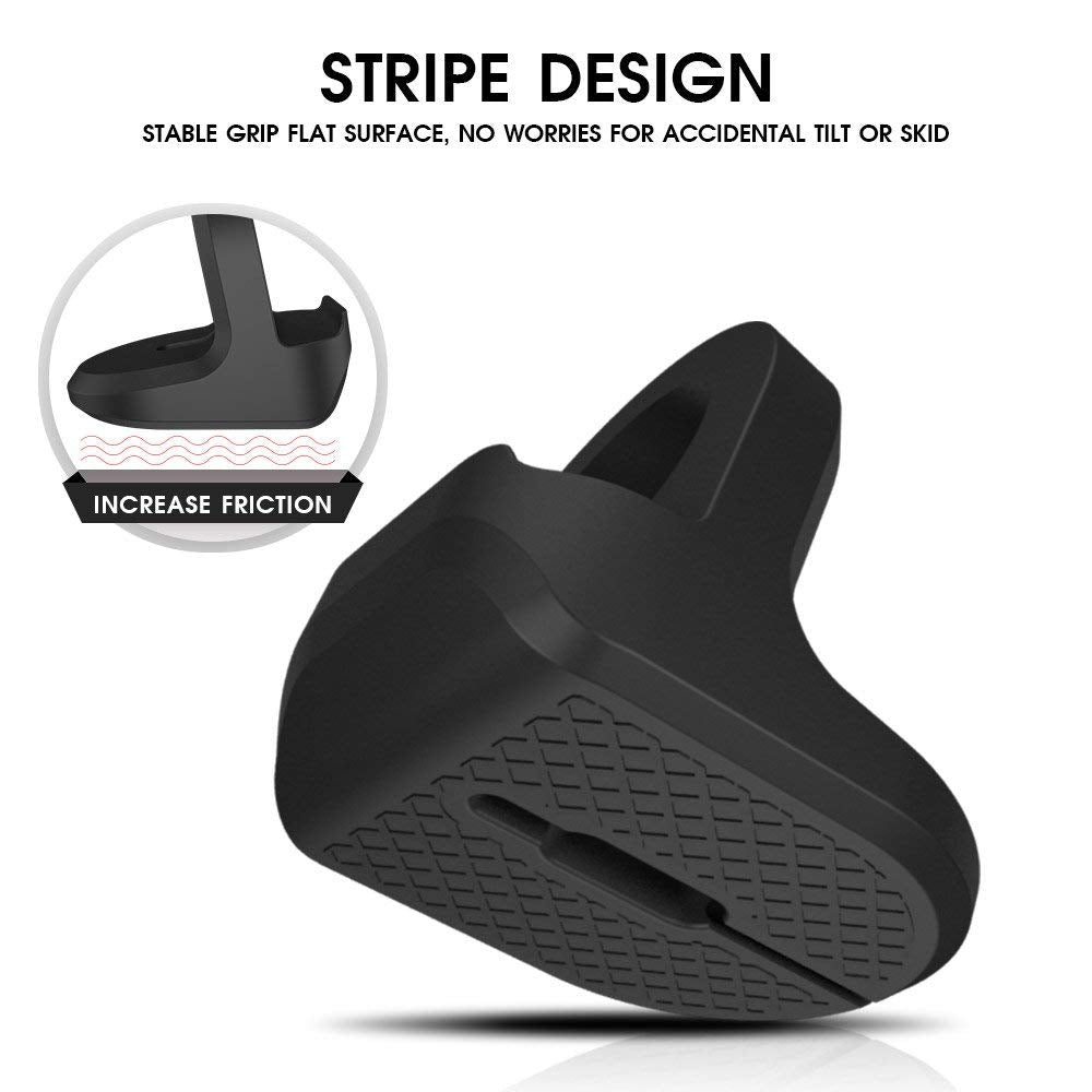 Watch Stand Compatible Apple Watch with All Series and All Models, Silicone Charging Dock with Nightstand Mode and Cable Management Slot, Portable Desk Holder for Home or Travel