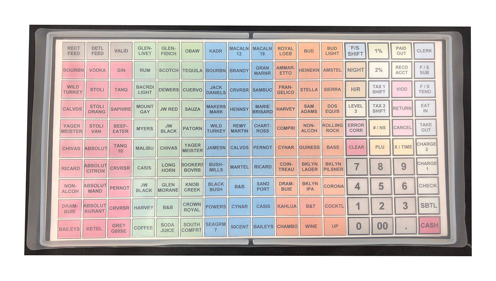 SAM4s SPS 520, SPS 530 ER 5200M, ER 5200, Flat Cash Register Keyboard Cover Overlay Silicone Wet Cover