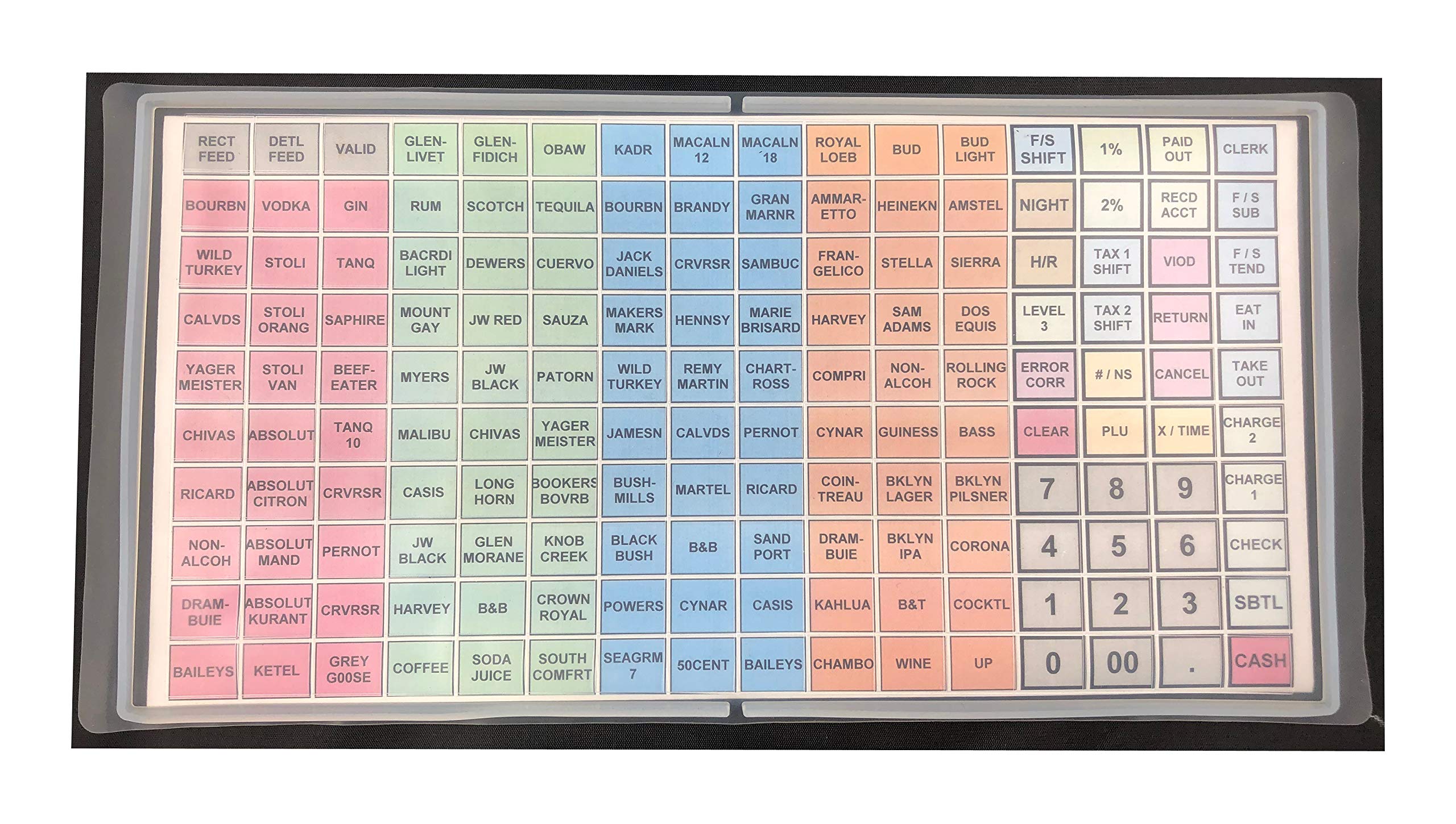 SAM4s SPS 520, SPS 530 ER 5200M, ER 5200, Flat Cash Register Keyboard Cover Overlay Silicone Wet Cover
