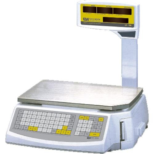 Easy Weigh LS-100 60 LB Dual Range Fast Reliable Price Computing Printing Scale, LED & Alpha Large LCD, NTEP, Heavy Duty, Easy To Program & USE