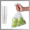 Pokanic Clear Plastic Produce Bags Reusable Washable Freshness Disposable Continuous Roll Easy Peel Off Kitchen Office Grocery Home Use for Produce Food Fruits Bread Storage