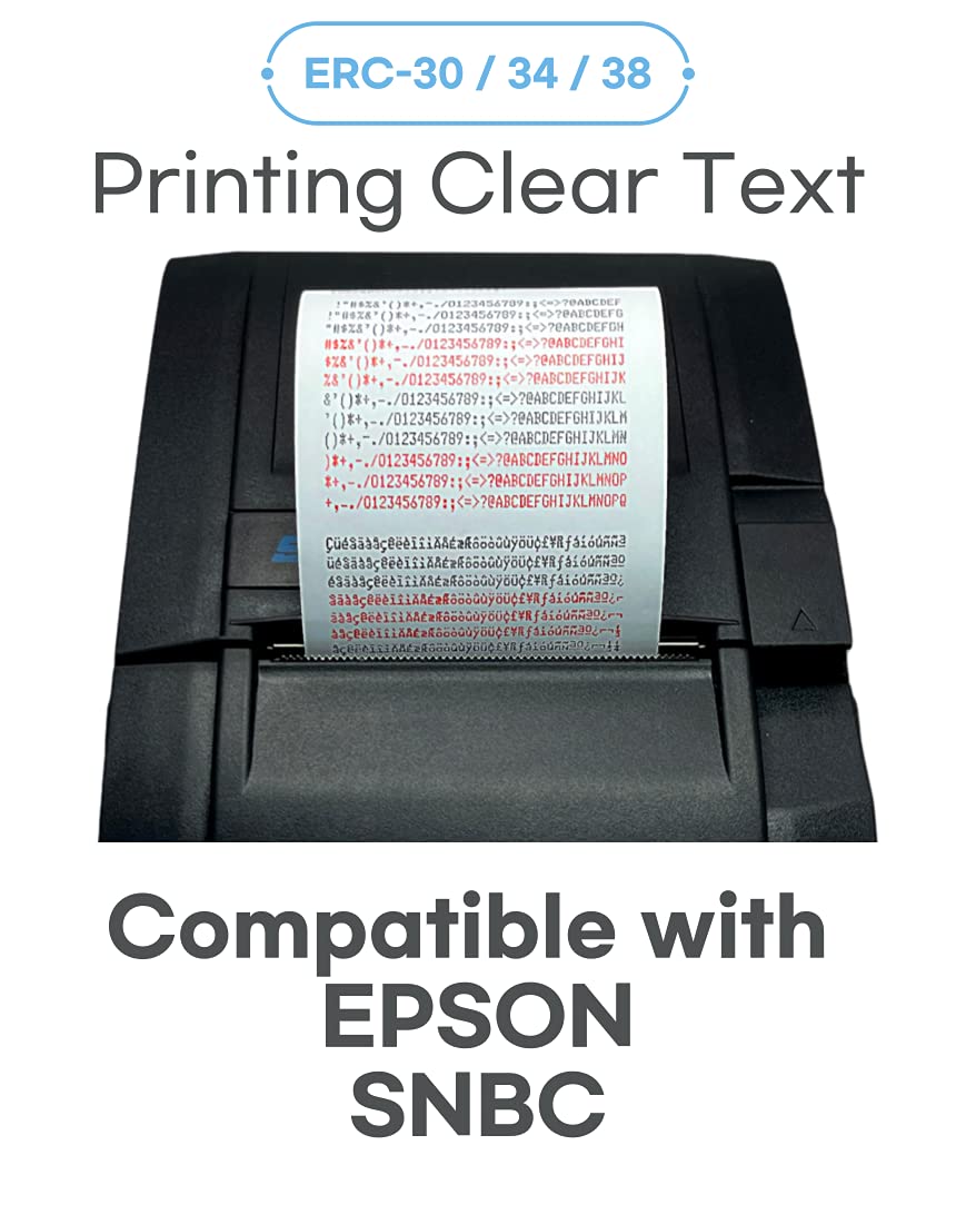 Bixolon (RRC-201BR-16) ERC-30, 16-Pack KD02-00057A Black and Red Ribbon Cartridge ink Compatible with SNBC SRP-275 & SRP-270 (GRC-220BR)