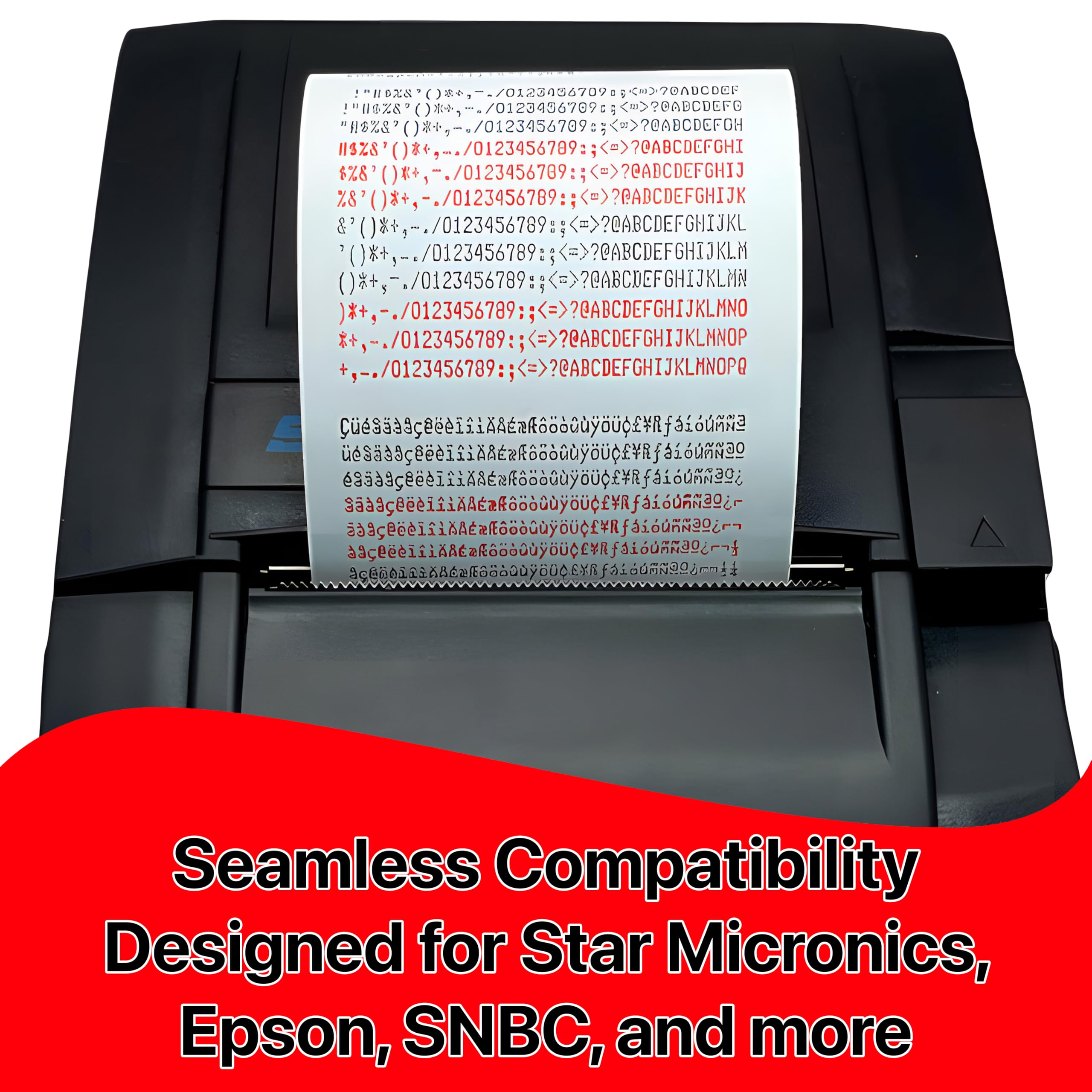 ERC-30 34 38 Ribbon Ink Cartridge Receipt Printer Black and Red, ERC30 Compatible with Epson Printer SNBC BTP-M280, BTP-M280A, BTP-M280B, BTP-M280D, BTP-M300, POS (12 Pack)