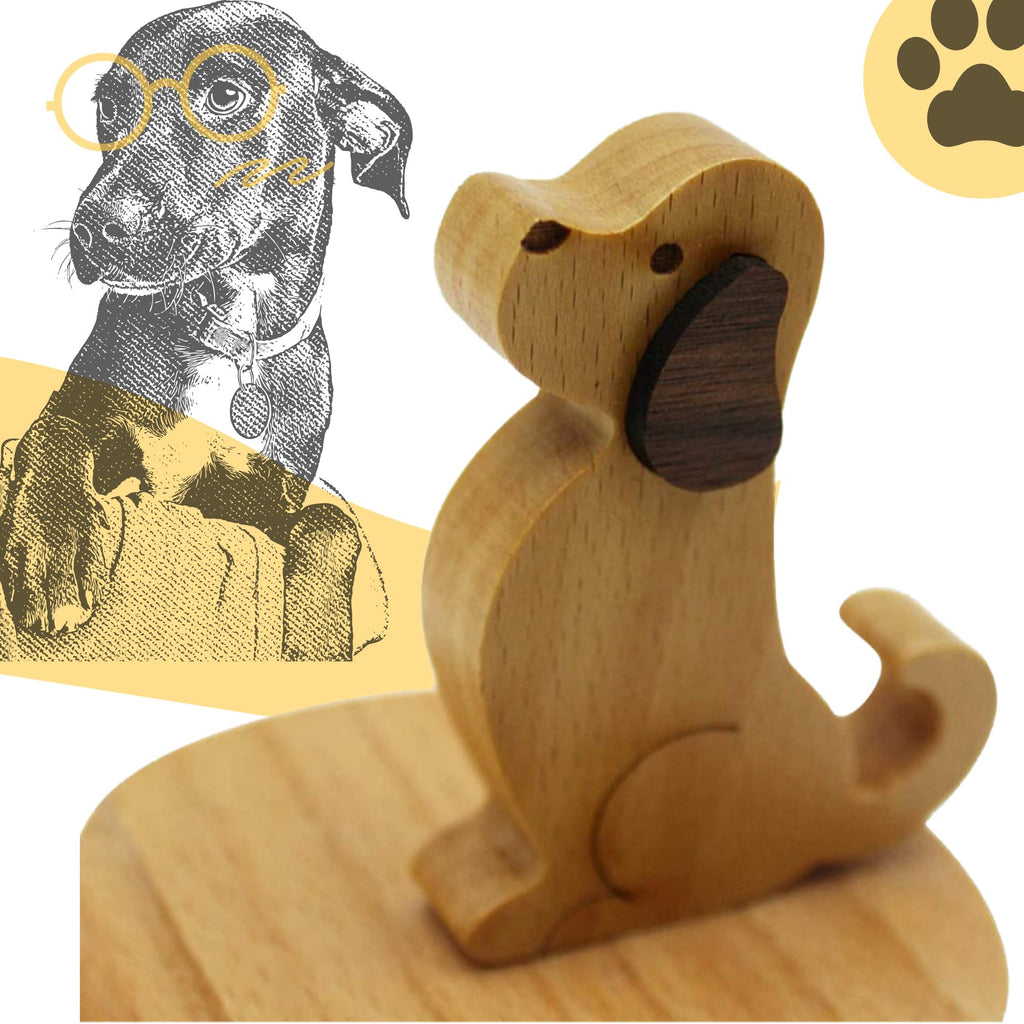Pokanic Cell Phone Tablet Wooden Stand Dock Holder Cradle Mount Organizer Charger Station Table Desk Room Office School Kitchen Non-Slip Wood
