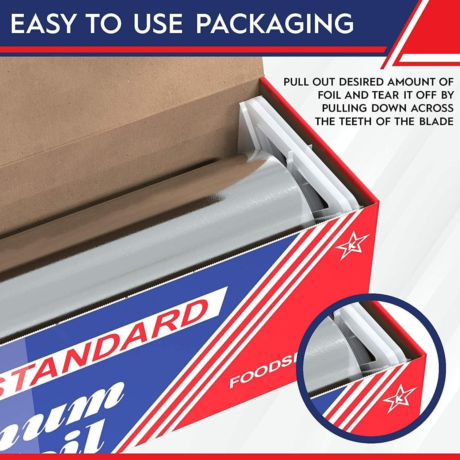 Pokanic Aluminum Foil Wrap Roll 12 in x1000 Feet Long | Industrial Size and Strength | Commercial Grade & Length Foil Wrap for Food Service Industry and Home Use| Strong Silver