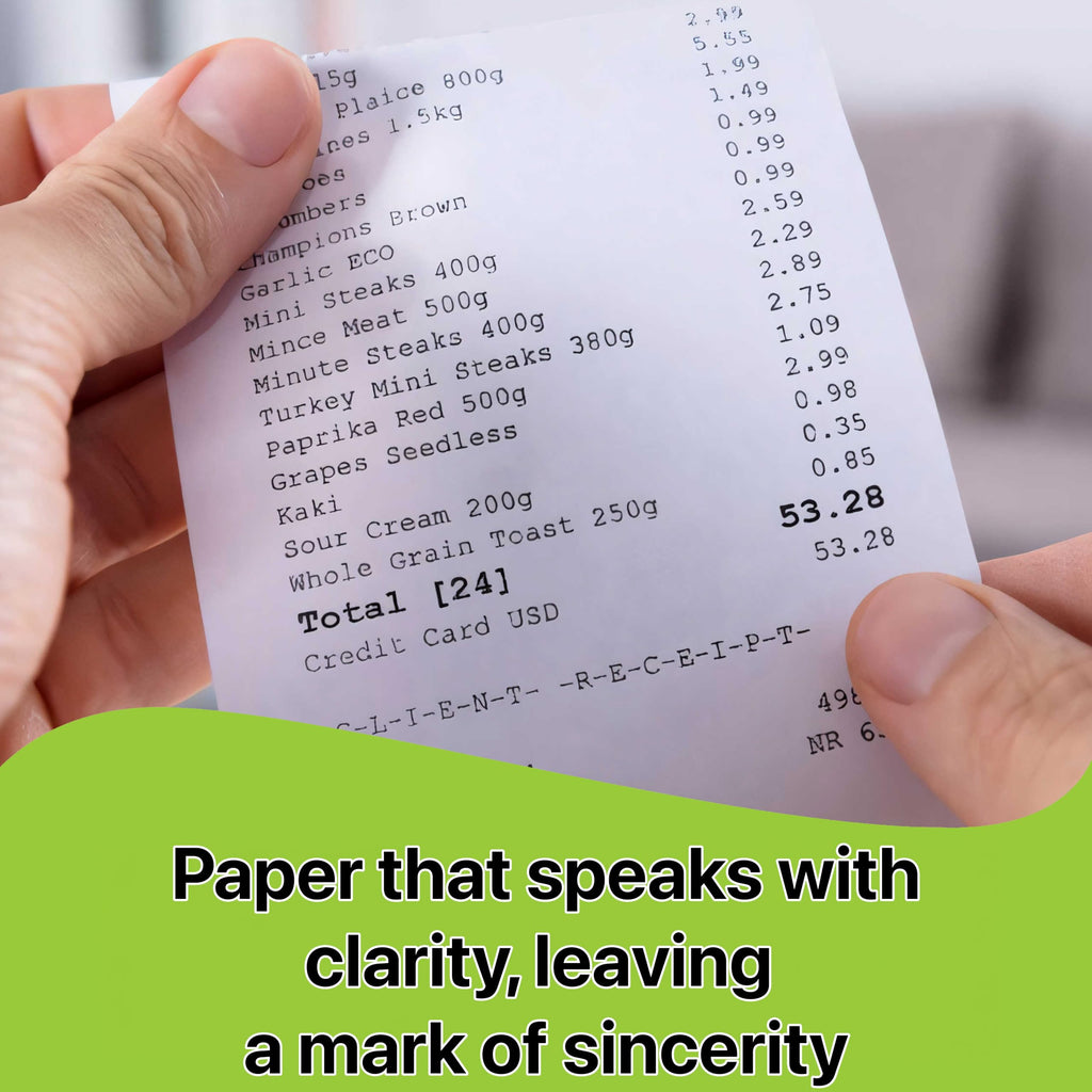 3 1/8 x 230' Thermal Receipt Paper POS Cash Register Calculator Supplies Rolls Individual Packed Made in South KOREA Compatible with Epson, SNBC, Sam4s, Star, Clover Printers