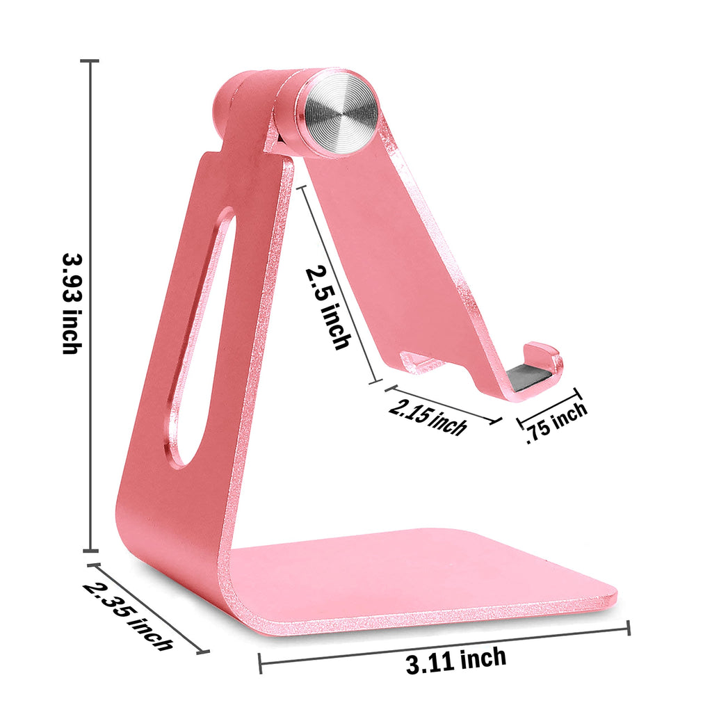 Pokanic Phone & Tablet Stand Adjustable Multi‑Angle Aluminum Phone & Tablet Stand Non‑Slip Dock/Cradle/Charging Station for Desktop, Bed, Kitchen, Office