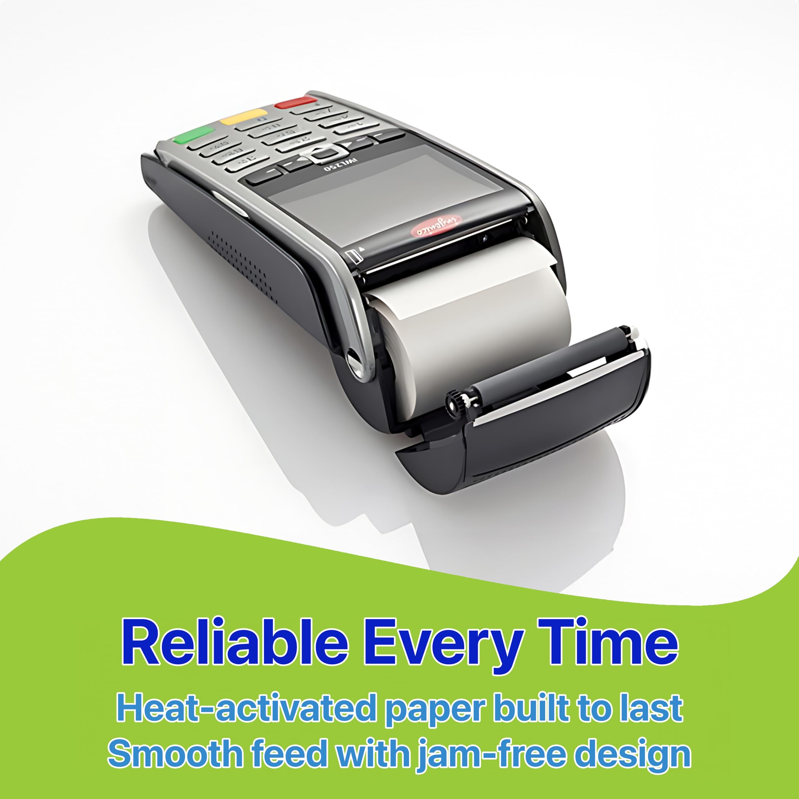 Pokanic Thermal Receipt Paper Rolls [3 1/8/" x 230'] x [30 Rolls] Compatible with Clover Mini Mobile Square POS System Credit Card Machine Calculators Star Printers
