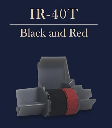 IR‑40T Black & Red x [2 Pack] Ink Roller Ribbon Cartridge – Dual‑Color Replacement Compatible for CASIO/Canon/Sharp Printing Calculators & Cash Registers (2 Pack)