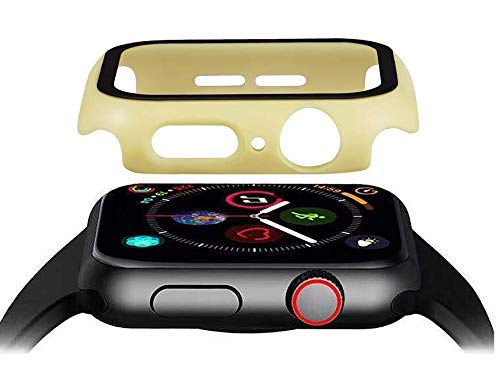 Pokanic [2 Pack Compatible with Apple Watch 9 8 7 6 5 4 3 2 1 SE Series iWatch 9H Tempered Glass Case Full Screen Protector Cover Scratch
