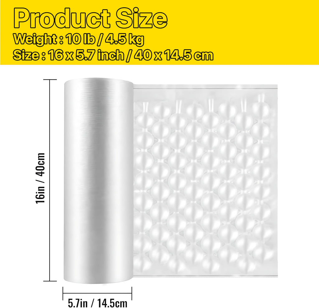 Pokanic Bubble Wrap Air Cushion Roll Inflatable Pillow Bags Film Size 16 x 13 inch, Length 985 ft Packing Shipping Moving