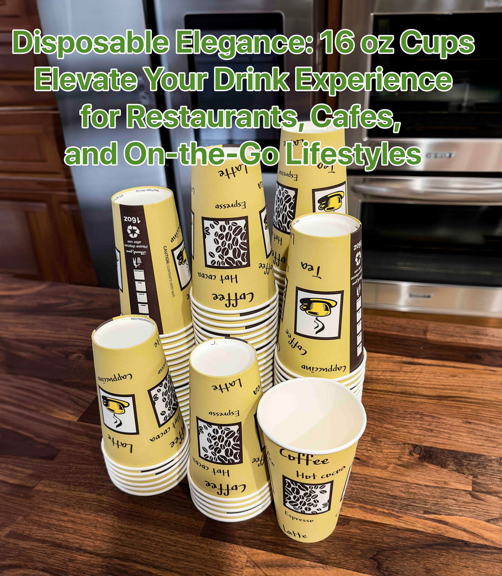 Pokanic Paper Cups oz Pack Disposable Hot Cold Beverage Drinking Coffee Water Juice Tea Party Travel Events Cafe Restaurant School Office Home Kitchen