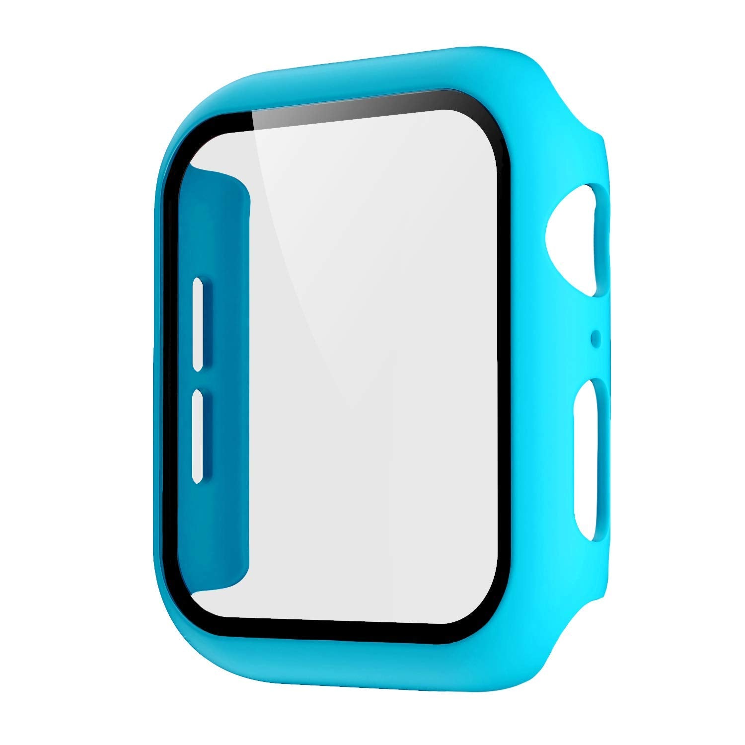 Pokanic [2 Pack Compatible with Apple Watch 9 8 7 6 5 4 3 2 1 SE Series iWatch 9H Tempered Glass Case Full Screen Protector Cover Scratch
