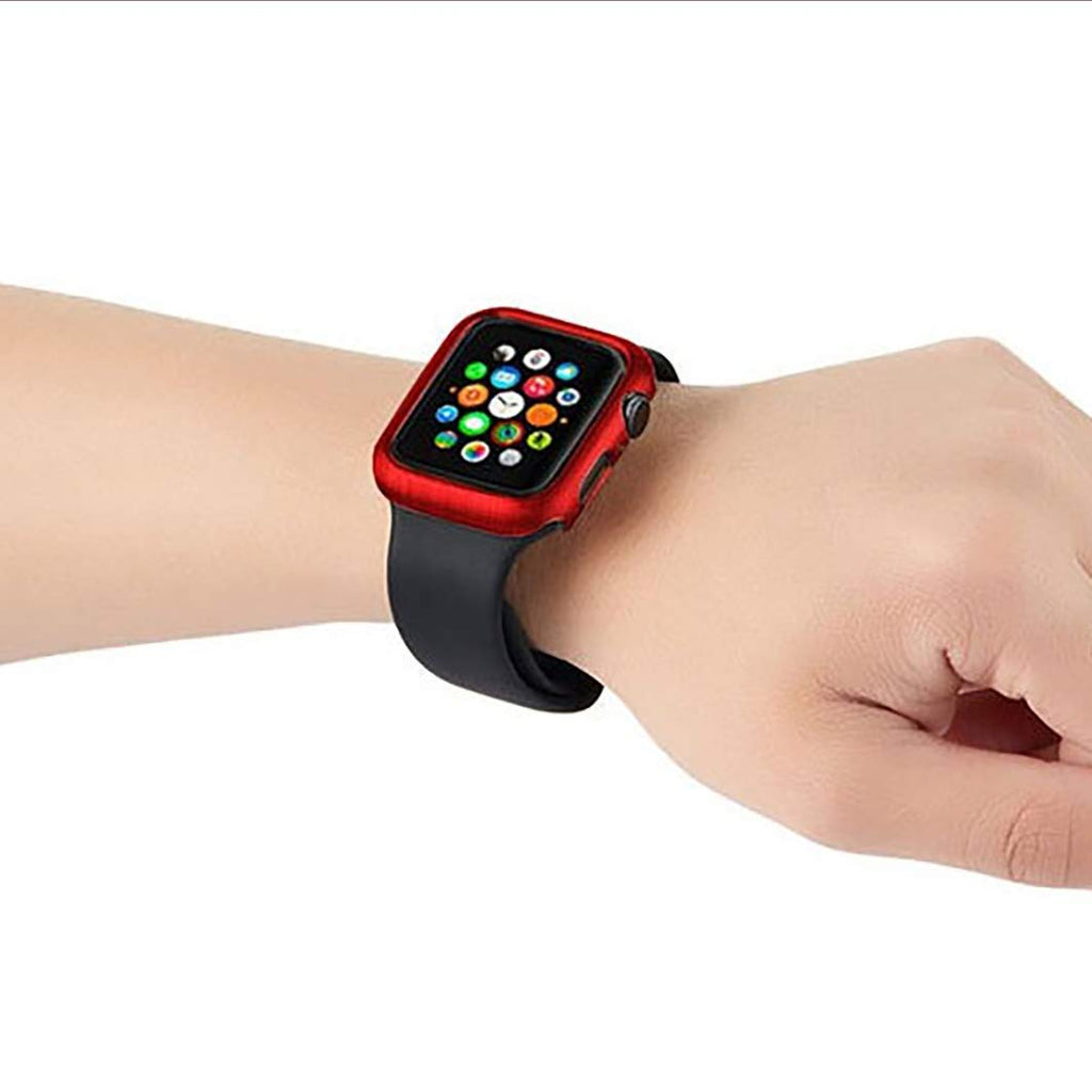 Pokanic [2 Pack Compatible with Apple Watch 9 8 7 6 5 4 3 2 1 SE Series iWatch 9H Tempered Glass Case Full Screen Protector Cover Scratch