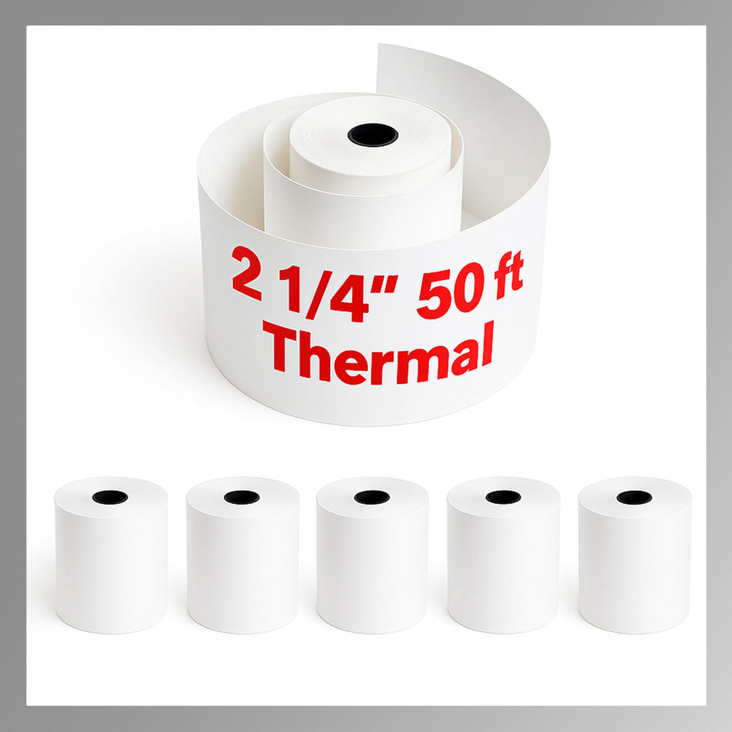 Pokanic Thermal Receipt Paper Rolls [3 1/8/" x 230'] x [30 Rolls] Compatible with Clover Mini Mobile Square POS System Credit Card Machine Calculators Star Printers