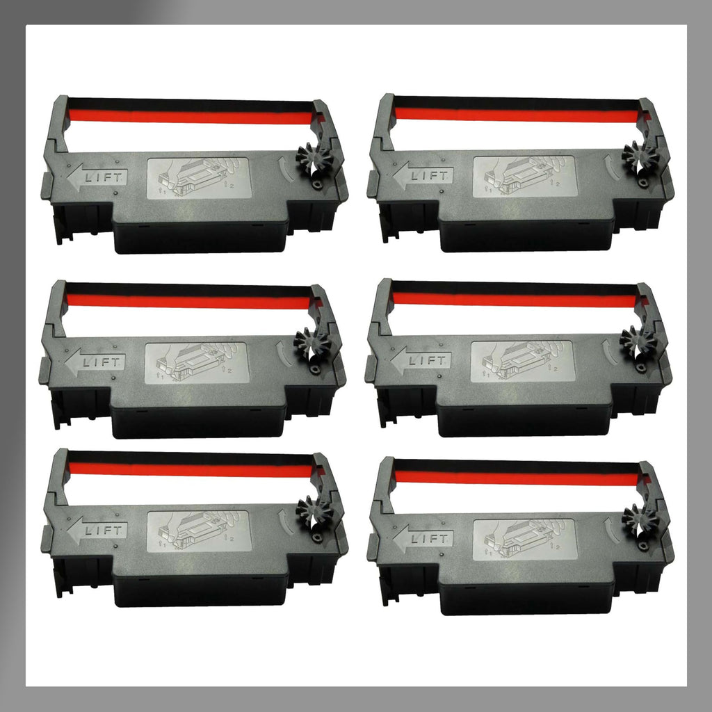 POKANIC ERC-30/34 / 38 Black and Red Ink Ribbon Cartridge Roller Replacement Receipt Kitchen Printer Compatible with Epson TM-200, TMU-220, TMU-230, Bixolon, SNBC SRP-275, SRP-270, BTP-M280
