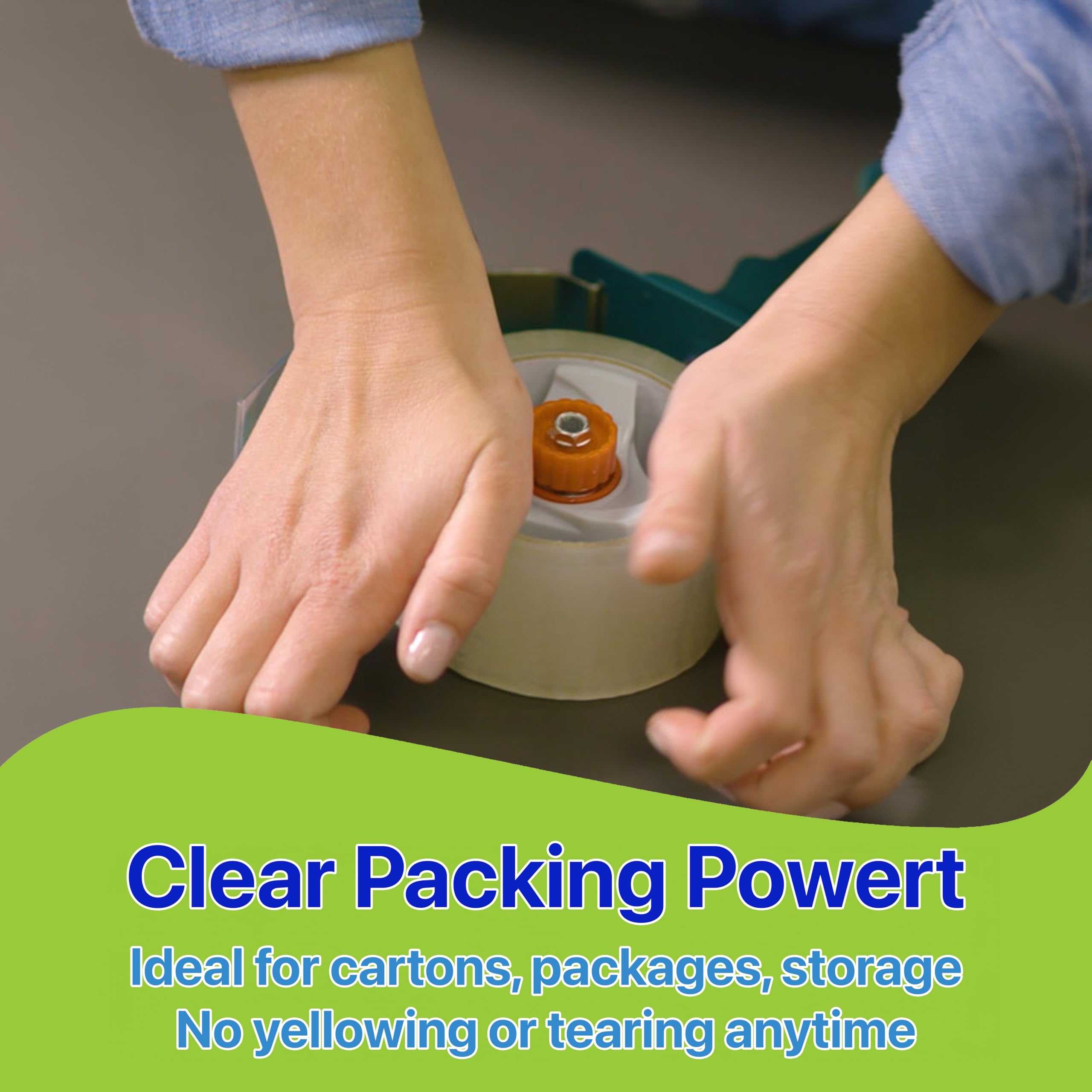 Pokanic Box Tape [2 Rolls x 110 Yards] x [1.88 in] Crystal Clear Heavy Duty Designed for Moving Mailing Carton Sealing Shipping Packing Refill Tape
