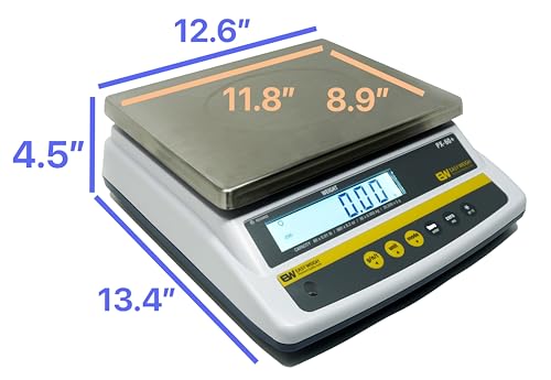 Easy Weigh PX 12 x 0.002 LB Capacity Digital Scale Rechargeable Battery Operated LCD Display Stainless Steel Platter KG Grams Ounces OZ Kitchen Deli Produce Electronic NTEP (PX-12)