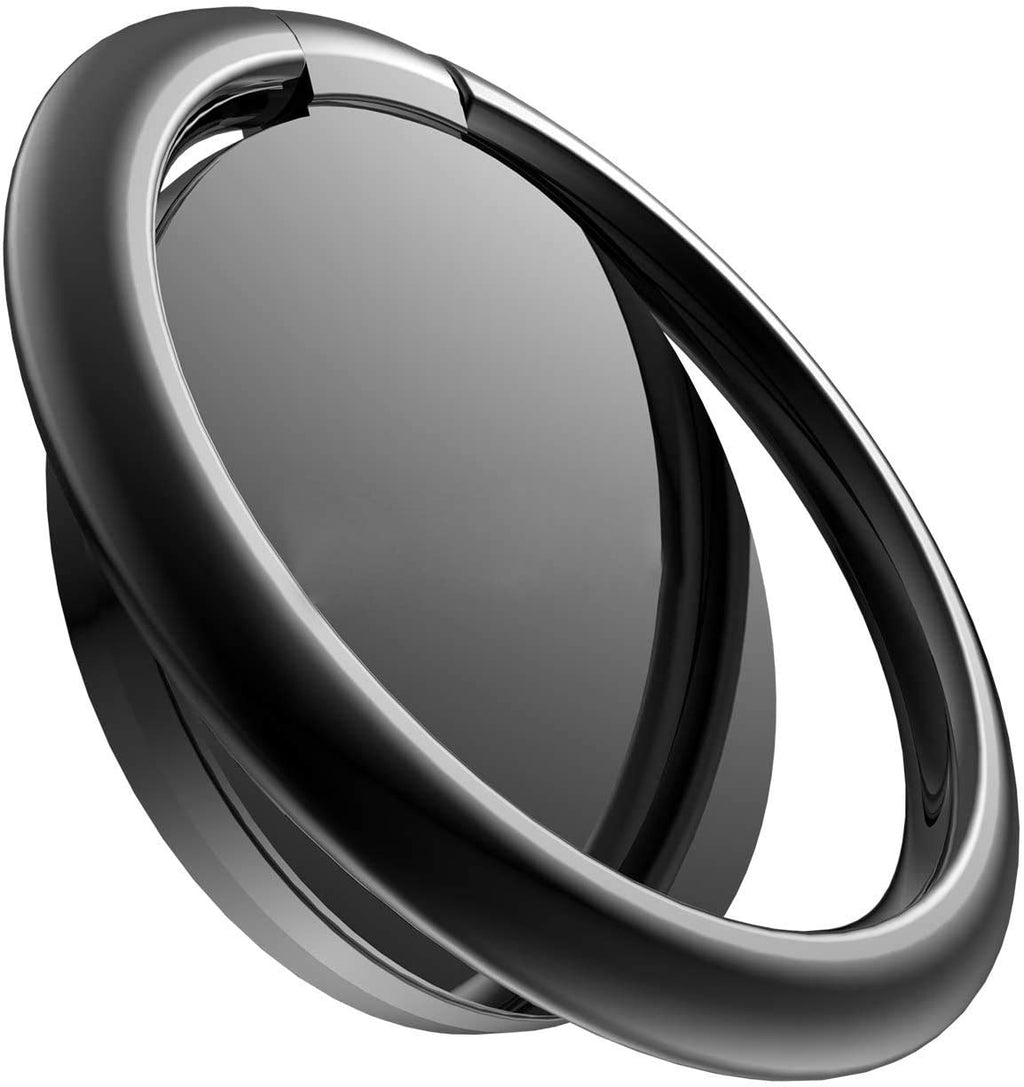 Pokanic Cell Phone Holder Finger Metal Ring Grip Stability Kickstand 360° Rotation Adjustable Collapsible Compatible with Apple iPhone, Samsung Galaxy, LG