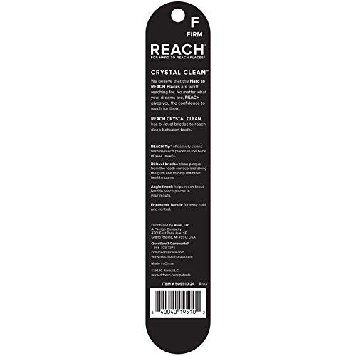 Reach Crystal Clean Toothbrush, Medium Bristles, 1 Count, Pack of 6