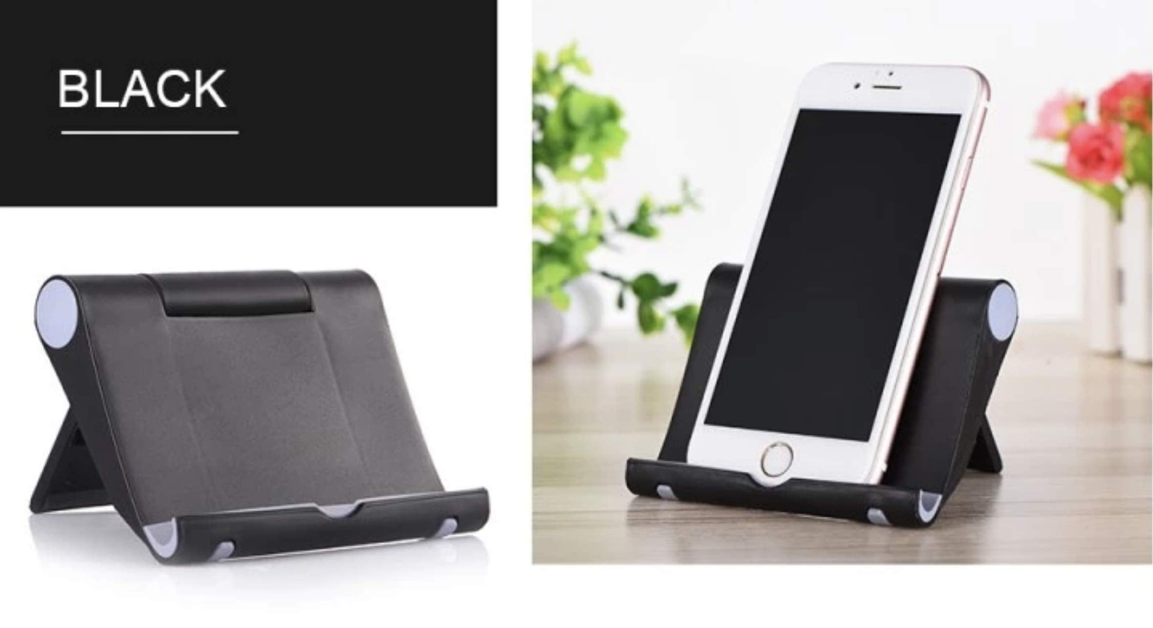 Pokanic Cell Phone Multi-Angle Stand Holder Mount Cradle Organizer Charger Station Tablet Desktop Bed Office School Kitchen Travel Foldable Portable Adjustable Universal Smartphones