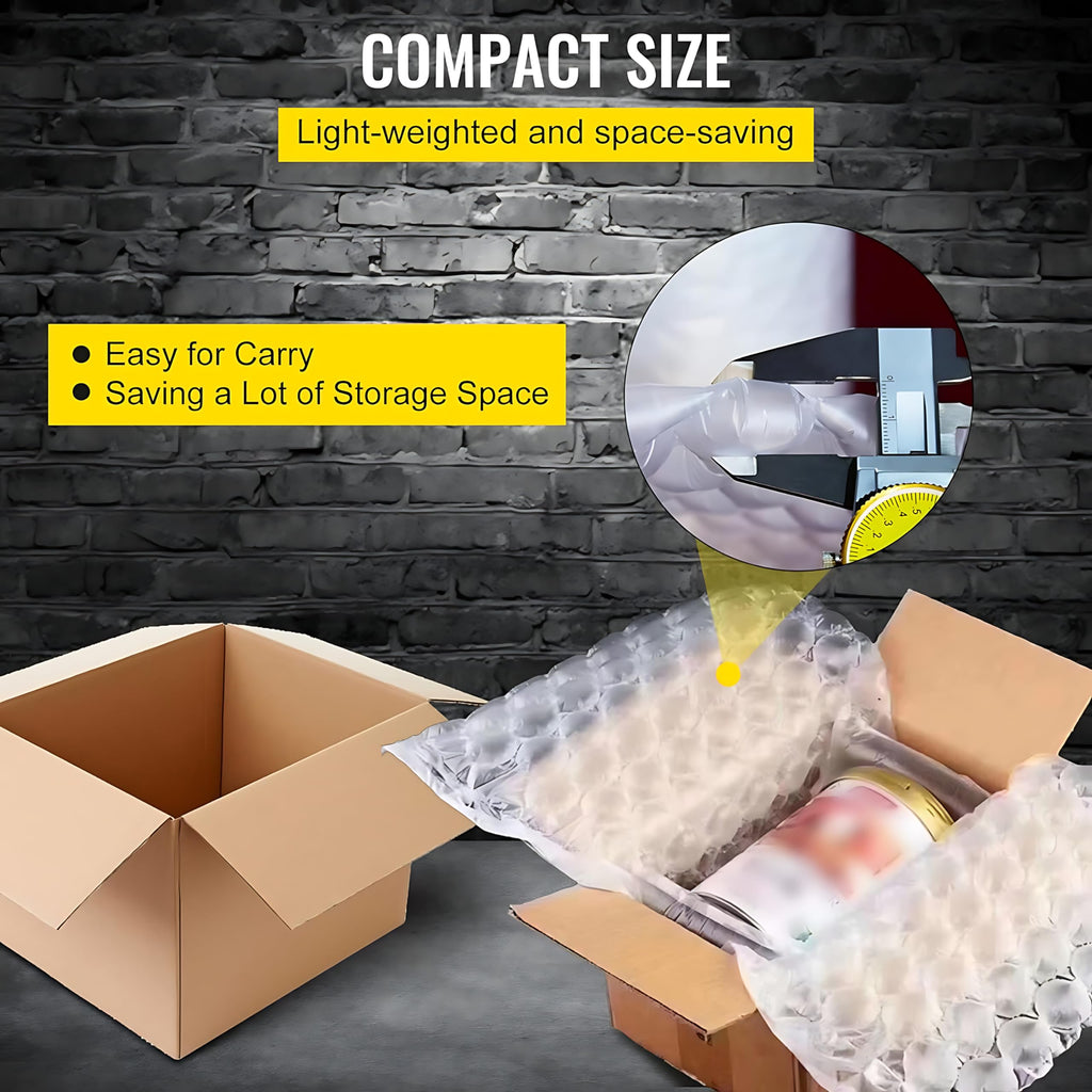 Pokanic Bubble Wrap Air Cushion Roll Inflatable Pillow Bags Film Size 16 x 13 inch, Length 985 ft Packing Shipping Moving