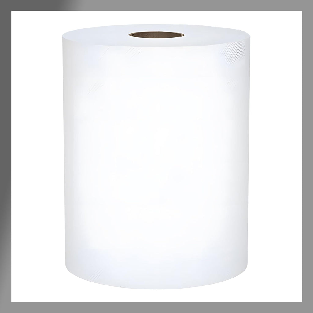 Pokanic Paper Hand Towel 6 Rolls Natural Brown 8" 350 ft 1 Ply Hardwound Universal 100% Recycled Fiber Compatible with Tork Dispensers Restrooms Kitchen