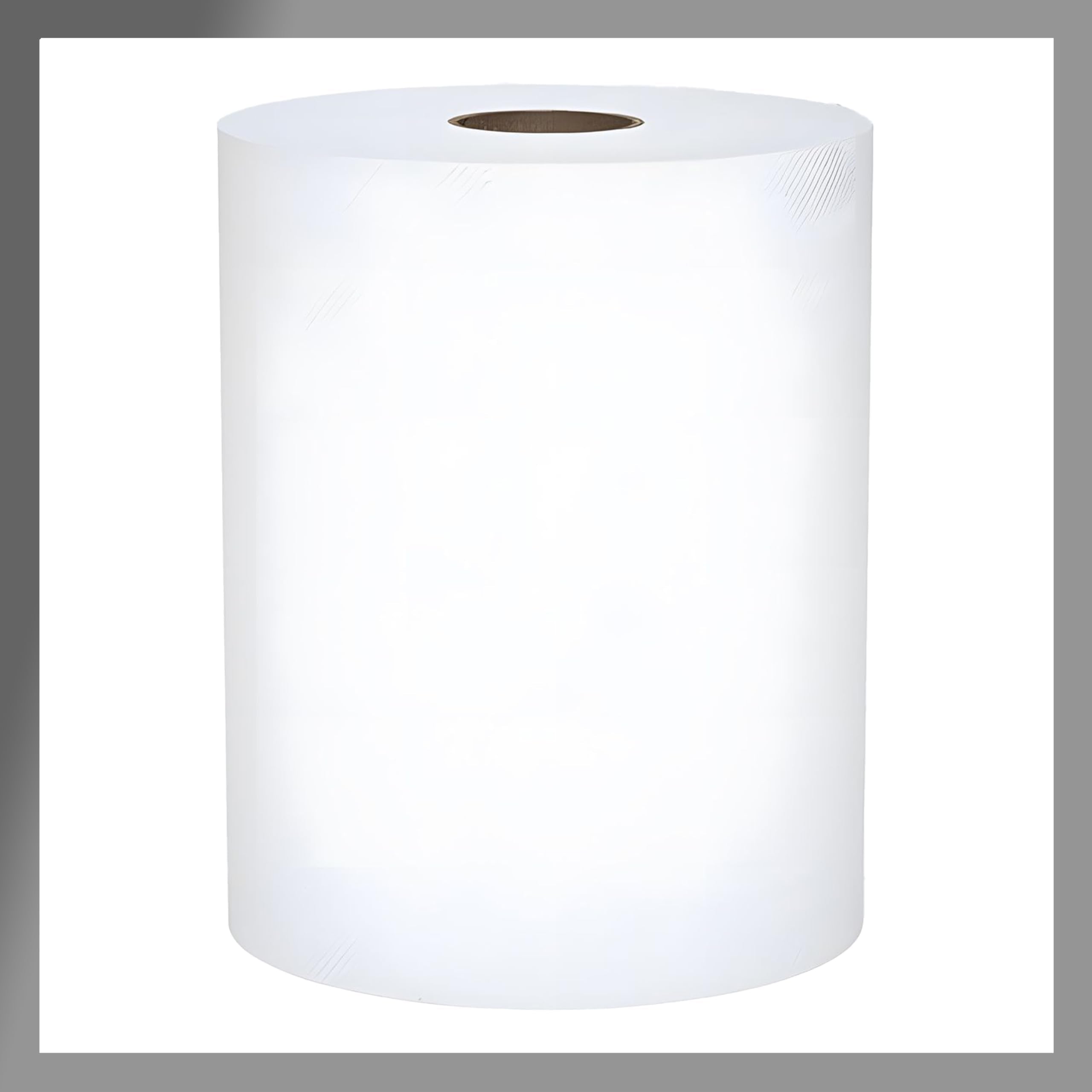 Pokanic Paper Hand Towel 6 Rolls Natural Brown 8" 350 ft 1 Ply Hardwound Universal 100% Recycled Fiber Compatible with Tork Dispensers Restrooms Kitchen