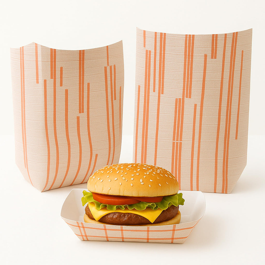 Pokanic Checkered Kraft Paper Boat Trays [ lb] x [ Pack] Disposable [ x x x] Containers Bowls Baskets Heavy-Duty Foods Snacks Hot Dogs Sandwich Burgers Popcorn Chips Tacos Nachos