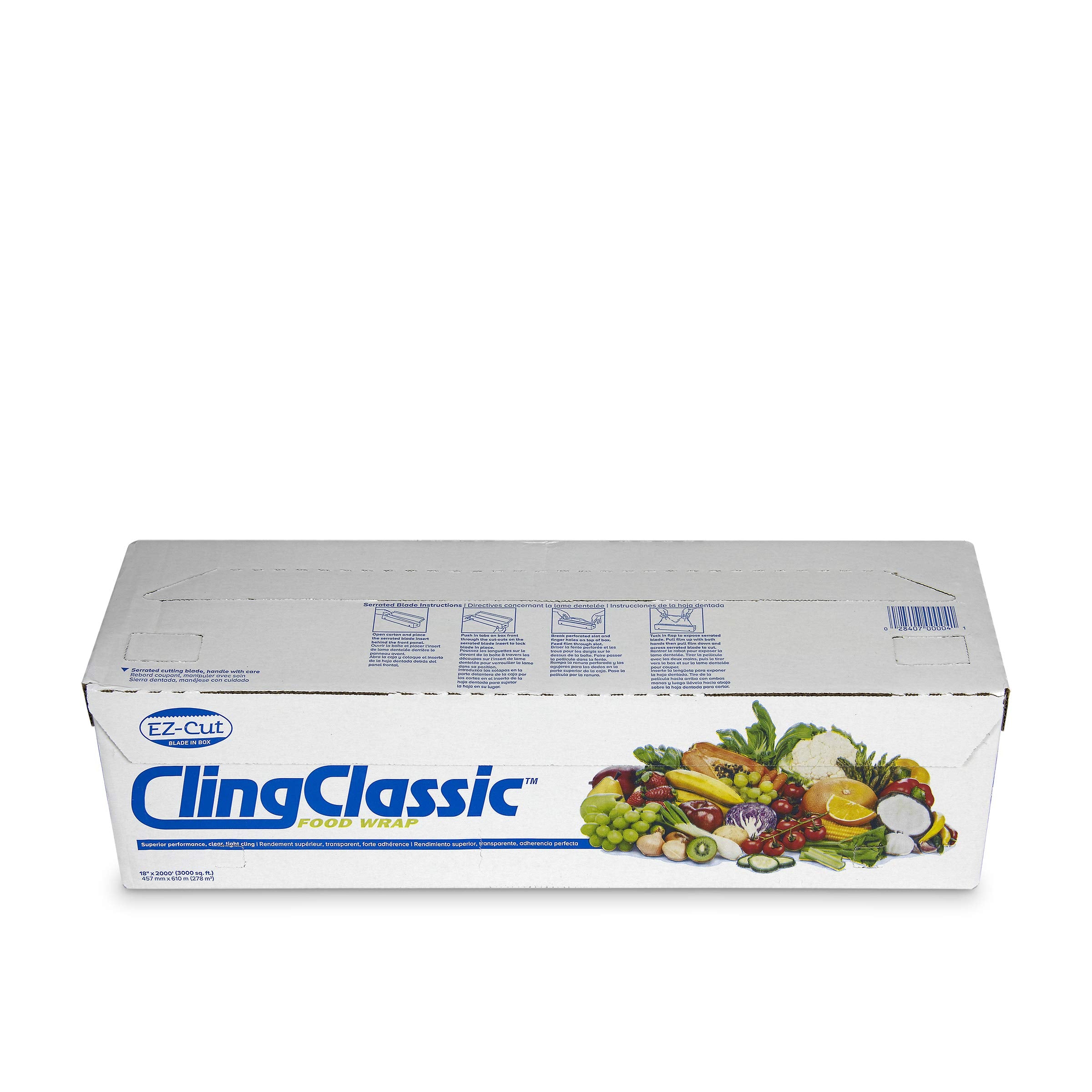SealWrap Cling Classic ZipSafe Plastic Wrap, 12" Wide by 2000' Length, PVC