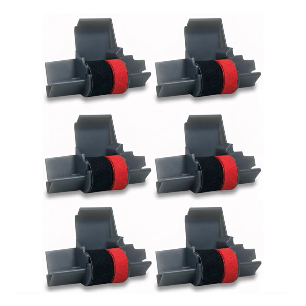 IR-40T Black and Red Ink Roller Ribbon Cartridge x [6 Pack] Dual Color Replacement Compatible with Casio Canon and Sharp Printing Calculators and Cash Registers (6 Pack)