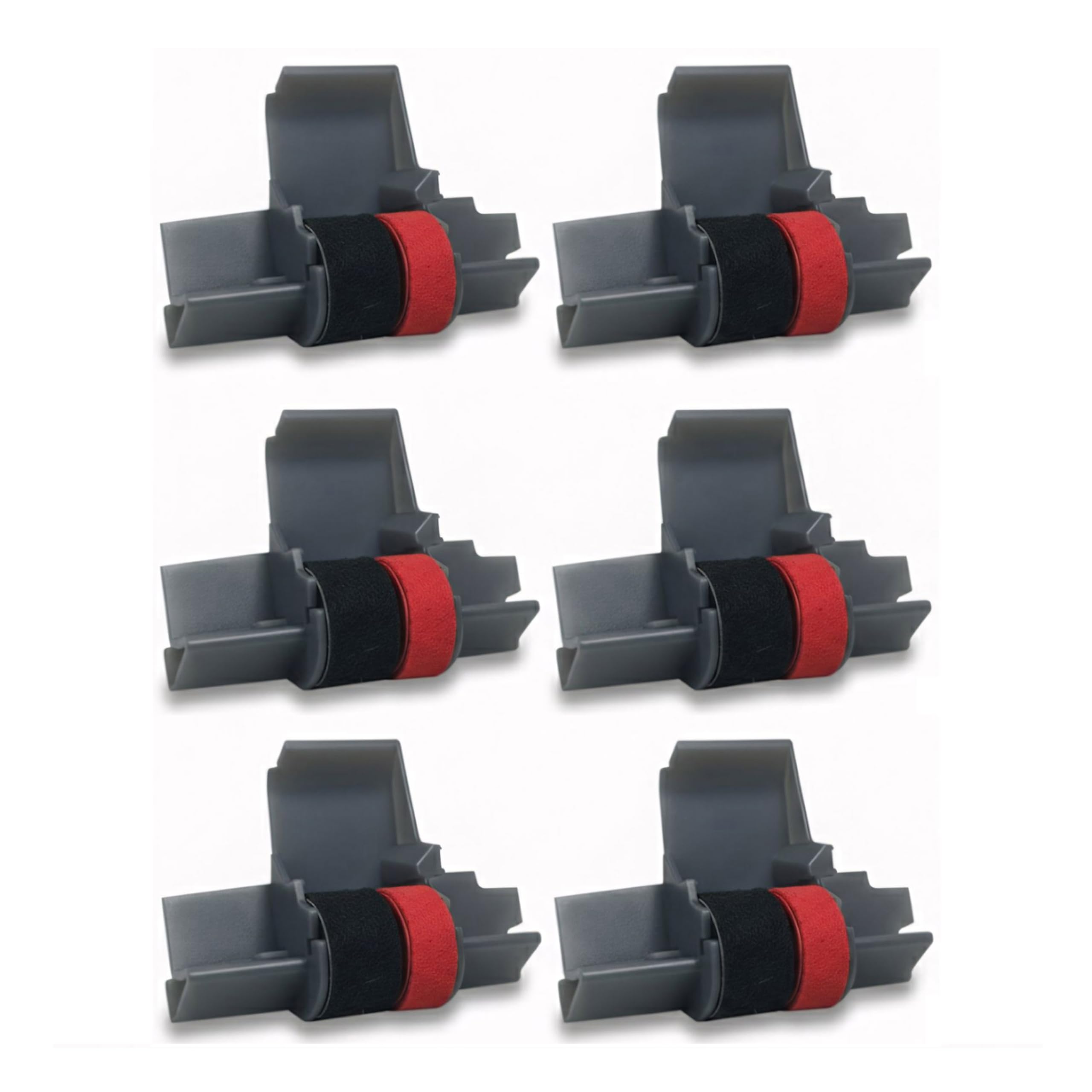 IR-40T Black and Red Ink Roller Ribbon Cartridge x [6 Pack] Dual Color Replacement Compatible with Casio Canon and Sharp Printing Calculators and Cash Registers (6 Pack)