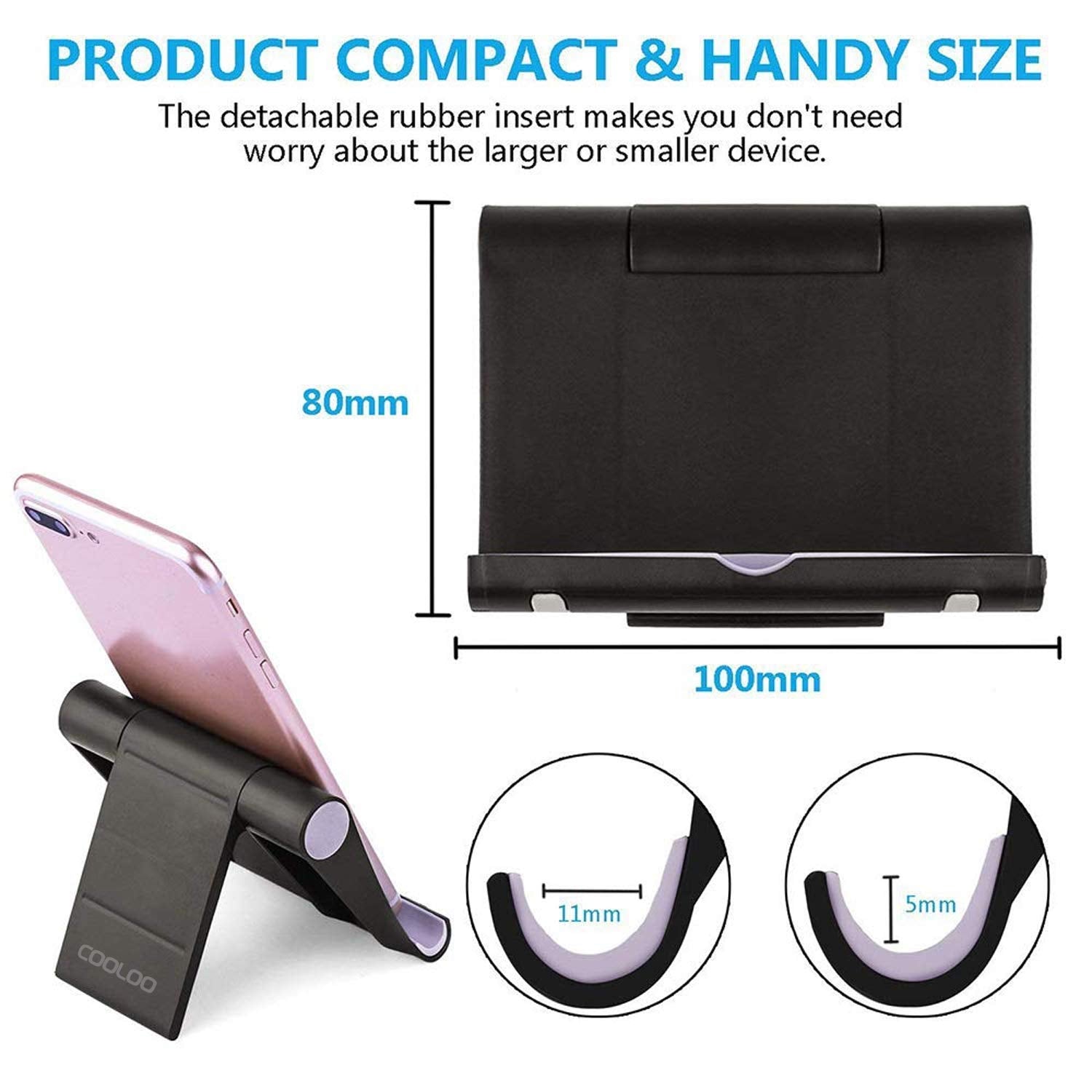 Pokanic Cell Phone Multi-Angle Stand Holder Mount Cradle Organizer Charger Station Tablet Desktop Bed Office School Kitchen Travel Foldable Portable Adjustable Universal Smartphones