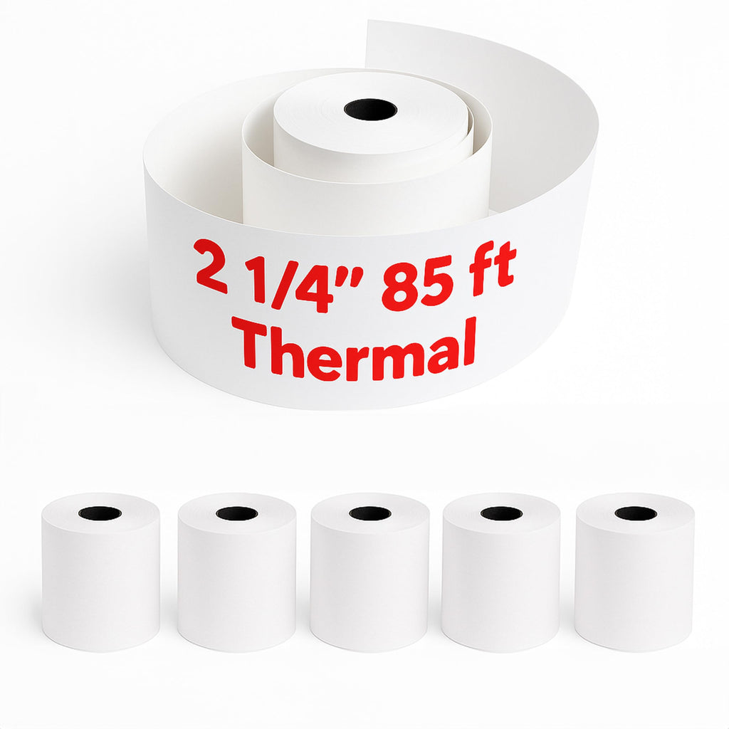 Pokanic Thermal Receipt Paper Rolls [3 1/8/" x 230'] x [30 Rolls] Compatible with Clover Mini Mobile Square POS System Credit Card Machine Calculators Star Printers