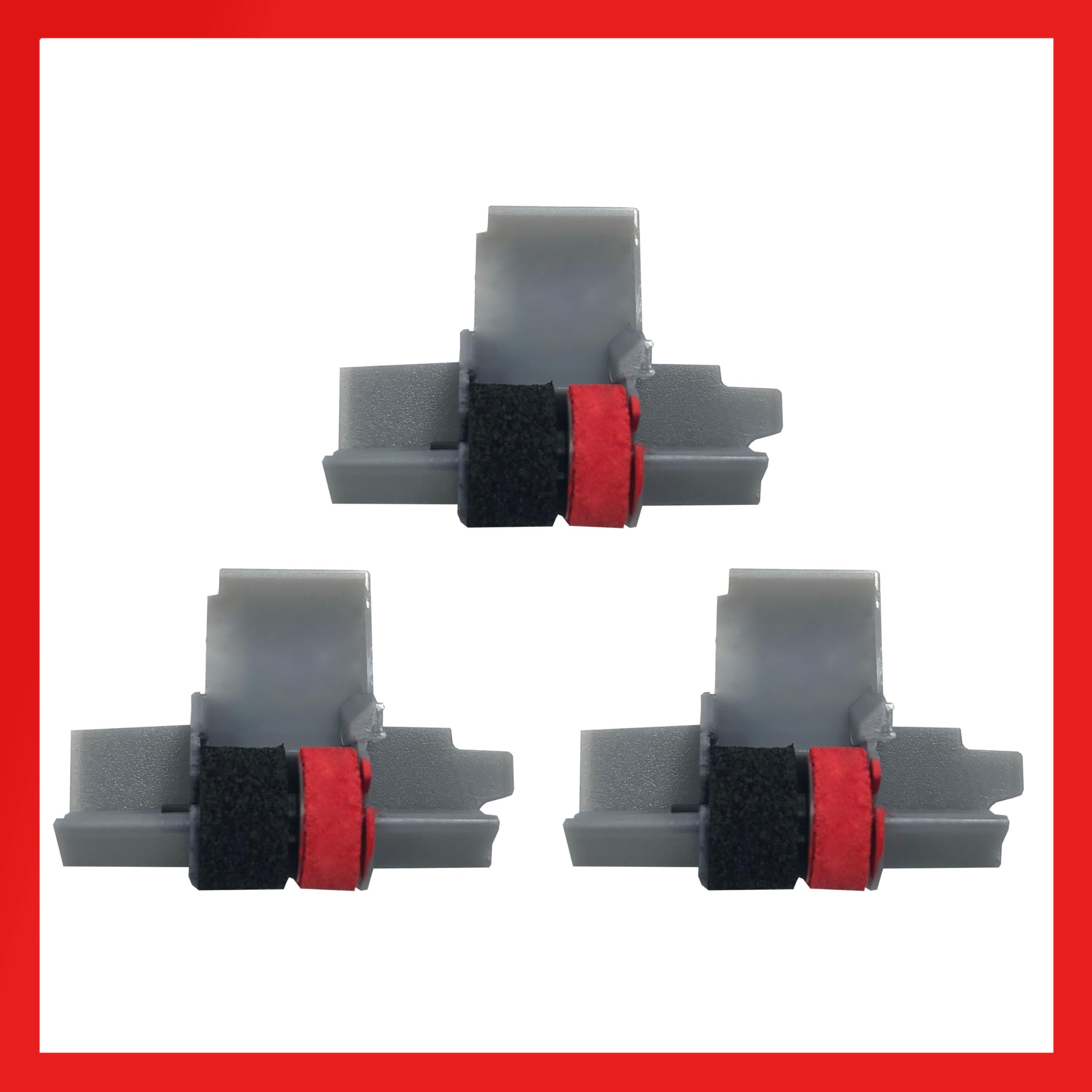 IR-40T, IR40T Black and Red Ink Roller x [3 Pack] Ribbon Cartridge Replacement Compatible with Canon P23-DH V, Casio HR-100TM, HR-150TM, Sharp EL-1750V, EL-1801V, Citizen CP-13 Calculator (3 Pack)