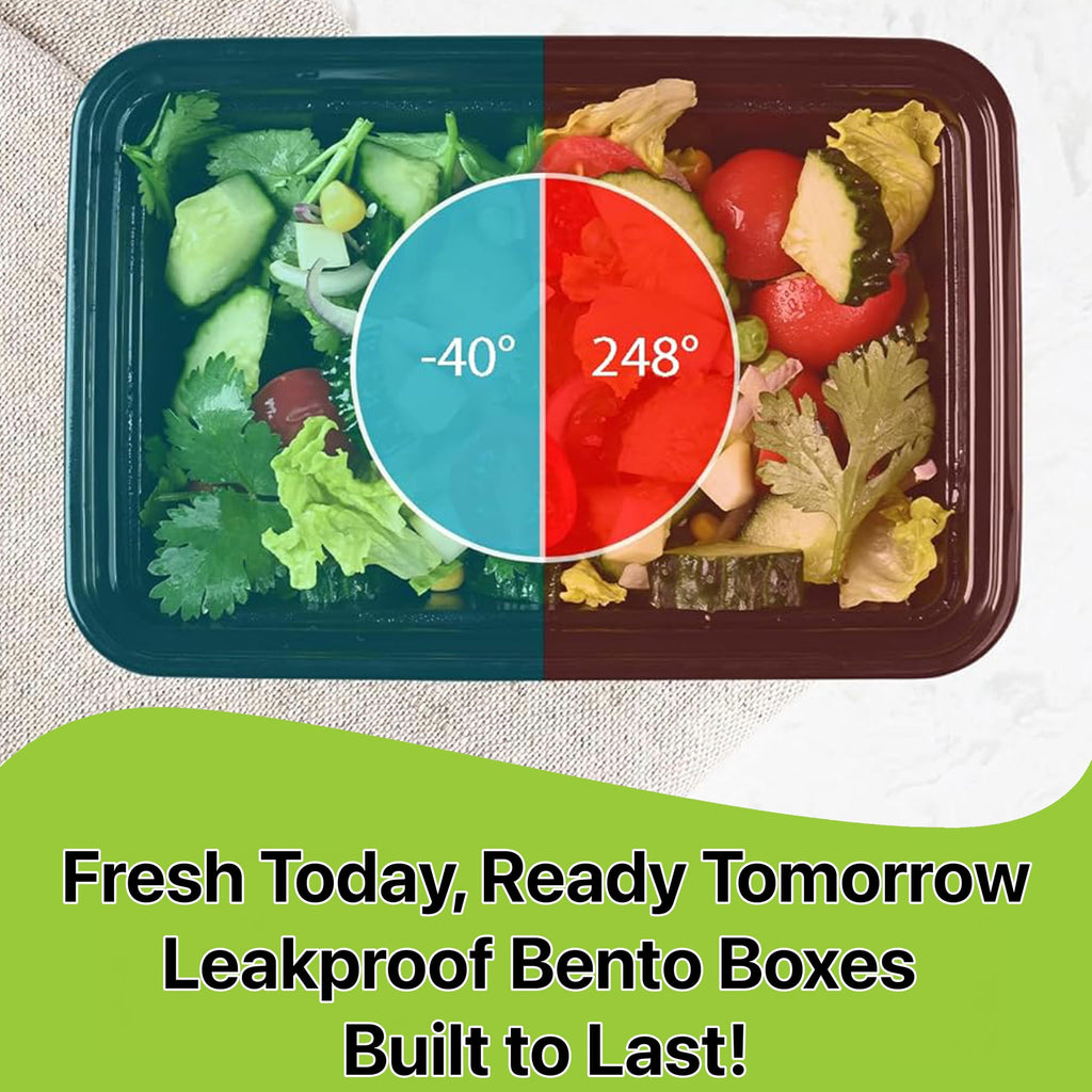Pokanic Meal Prep Containers [ Set] oz with Lids, 1 compartment, Stackable, Reusable, Leakproof, Food Safe, Microwave, Freezer & Dishwasher Safe for Food Prep Storage Bento Box