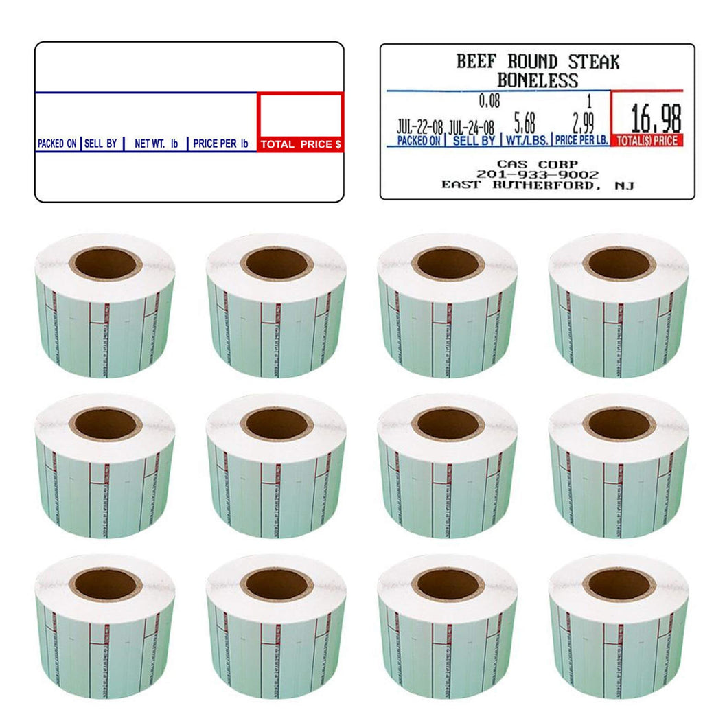 CAS Labels LST Thermal - Printer Printing Scale Compatible with CAS LP-1000 CL-5000 CL-5500 CL-7200, Easy Weigh LS-100, VisionTech DLP-300