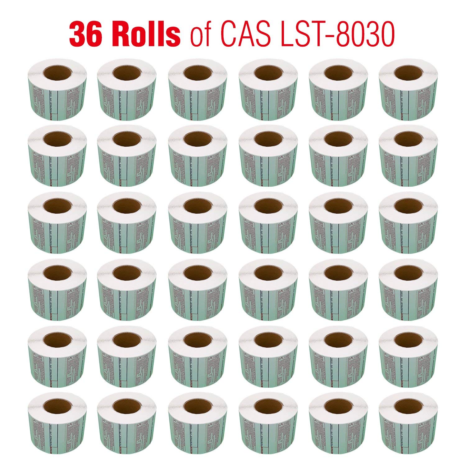 CAS Labels LST Thermal - Printer Printing Scale Compatible with CAS LP-1000 CL-5000 CL-5500 CL-7200, Easy Weigh LS-100, VisionTech DLP-300